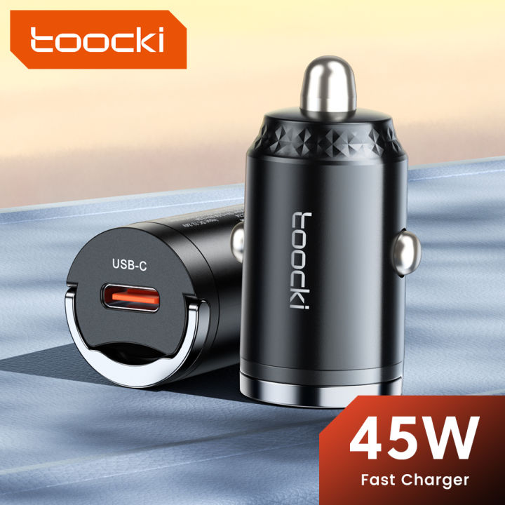 Toocki 45W USB C Car Charger Fast Charge For Phone Type C Pull Ring Car Charger For iPhone 17 16Pro S25 17
