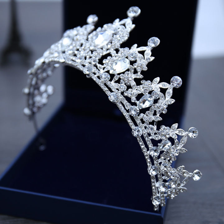 Wedding%20Hair%20Tiara%20Crystal%20Bridal%20Tiara%20Crown%20Silver%20Color%20Diadem%20Veil%20Tiaras%20Wedding%20Hair%20Accessories%20Headpieces%20Head%20Jewelry%20-%20Image%204