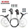 MEROCA M4 MTB Bike Hydraulic Brake 4 piston mtb brakes bike hydraulic disc brake MT420 Cycling accessories for mountain bike.