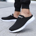 Lightweight Men's Half Slippers Breathable Men Slippers Fashion Casual Shoes Anti-slip Male Flat Slip on Flats Outdoor Big Size. 