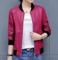 LADIES GIRLS STYLISH CLASSY PLANE LEATHER JACKET FOR WOMENS. 