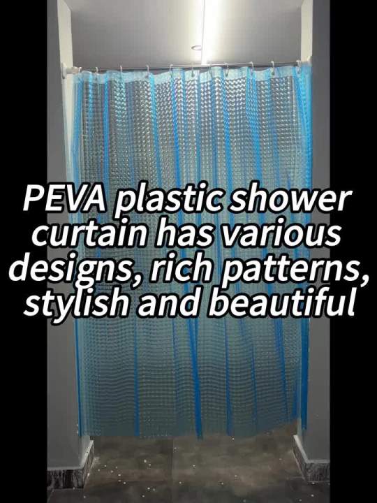 The 3D Blue, Clear and High-End Bathroom Partition Curtain Is Easy to Clean. The Dreamy Ocean Color Is Highly Recommended