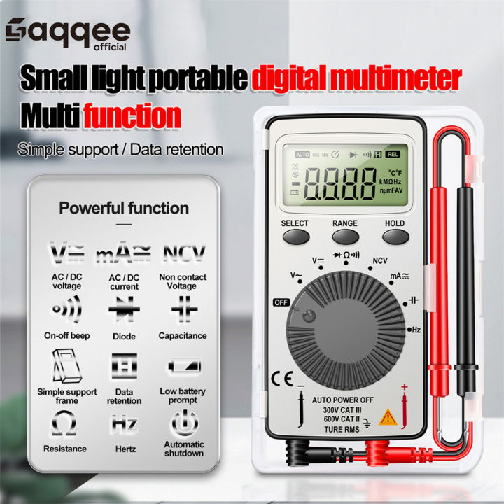 Digital Display Portable Card Digital Multimeter 0MV~600V Ultra-Thin Mini Voltage And Current Meter With Alarm Buzzer
