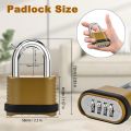 Combination Lock | 4-Digit Heavy Duty Combo Lock - 26.5mm Outdoor Waterproof Combination Padlock for Outdoor Fence, Locker, Gym. 