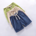 2-10Y Children's Shorts For Boys Girls Cotton Linen Summer Thin Breathable Elastic Waist Beach Sport Short Pants Loose Kids Pant.