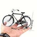 Metal Retro Bicycle Model 1:10 Mini Bike Desktop Crafts Classical Bike Toy Dollhouse Accessory Home Decor Children Toys. 