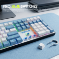 【Original HP Blue Switch Mechanical Gaming Keyboard】 Wired USB Keyboard with RGB & Blue LED Backlight ~ 104-Key Anti-Ghosting, 20 Lighting Modes for PC Gaming, Typing, PUBG, Laptop ~ By FunBug. 