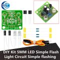 DIY Kit 5MM LED Simple Flash Light Circuit Simple flashing Leds Circuit Board Kits Electronic Production Suite Parts. 
