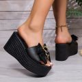 Women Wedges Sandals 2026 New Summer Women Slip on High-heeled Fashion Woman Shoes Comfortable Flower Outdoor Platform Sandals.