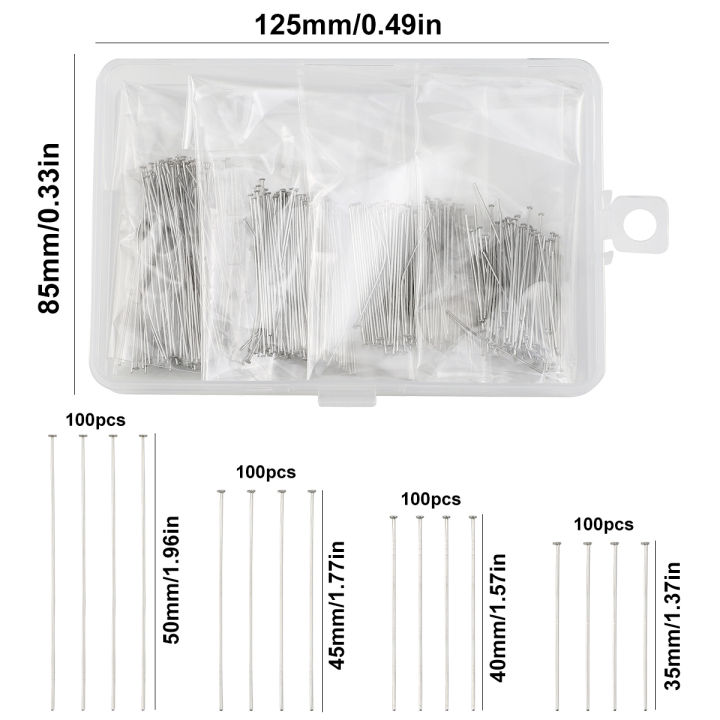 400pcs/box%2035-50mm%20Stainless%20Steel%20Flat%20Pin,%20Stainless%20Steel%20T%20Curved%20Pin%20For%20DIY%20Jewelry%20Making%20Accessories,%20Beading%20Material%20-%20Image%205