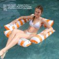 Inflatable Four Tubes Pool Float Durable PVC Floating Bed Comfort Water Raft for Outdoor Water Activities.