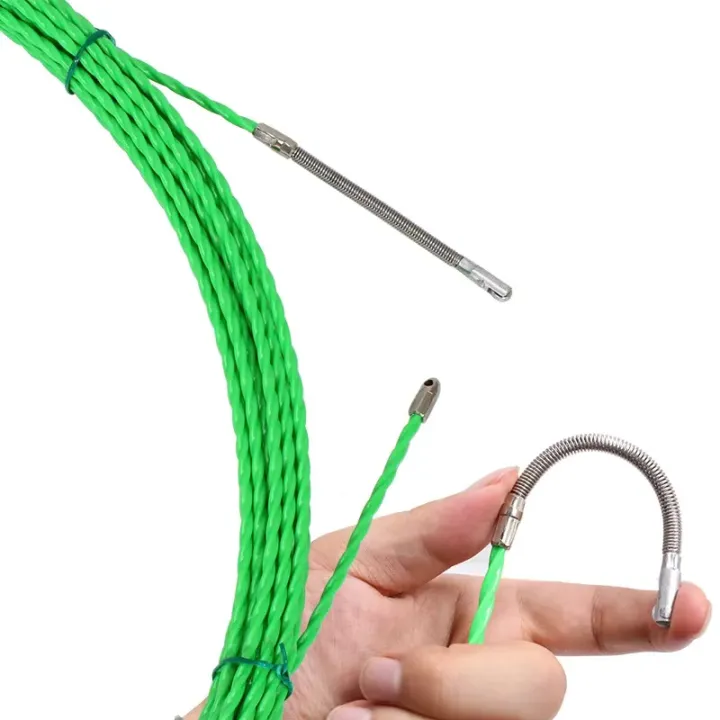 20 m Cable Pulling,Pull Wire, with 2 Guide Springs, Retracting Tape φ4 ...