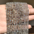 2/3mm AA+ Natural Gray Labradorite Faceted Tiny Stone Loose Spacer Beads for Jewelry Making DIY Gift Bracelet Necklace Accessory.