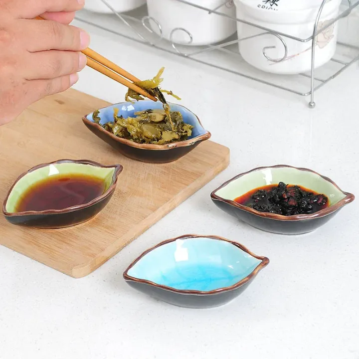 1/4PCS%20Leaves%20Ceramic%20Saucer%20Creative%20Ice%20Crack%20Glaze%20Leaf%20Ceramic%20Seasoning%20Soy%20Sauce%20Vinegar%20Plates%20Kitchen%20Multi-Purpose%20Dish%20-%20Image%203