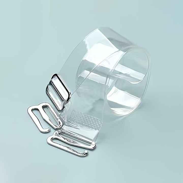 1/3pairs-Underwear%20Transparent%20Shoulder%20Strap%20TPU%20Elastic%20Adjusting%20Bra%20with%20Crystal%20Invisible%20-%20Image%202
