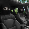 2pcs Mysterious Veil Red-Eyed Girl Printed Car Headrest Covers | Polyester, Knit Fabric, No Padding, Easy to Install and Wash.
