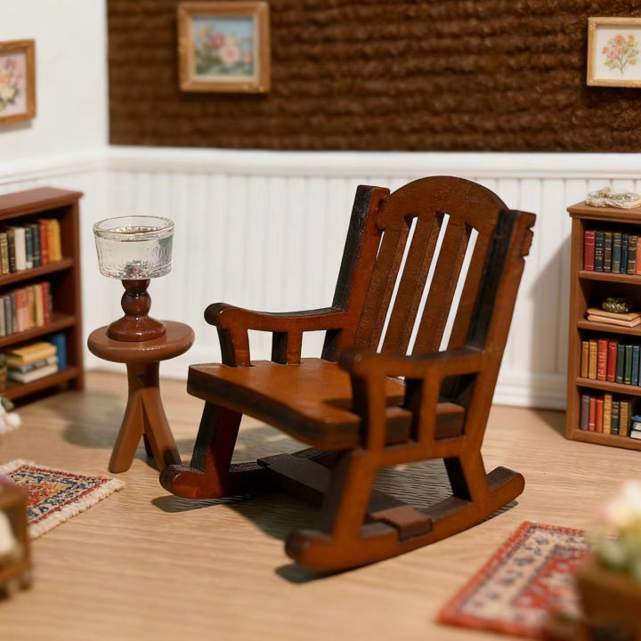 3 Pieces of Miniature Decorative Table and Chair Set, Suitable for Creative and Birthday for Friends