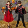 2026 Ghost Bride Dress Girls Boys Red Halloween Cosplay Costume Gothic Dress Party Kids Vestidos Clothes 2-12 Years. 