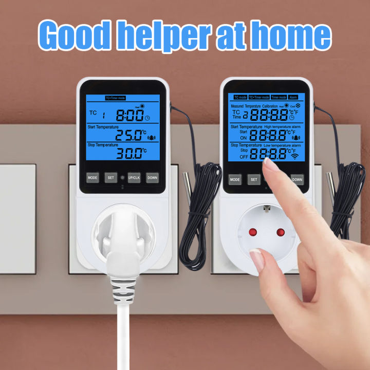 New 120-230V Thermostat Socket Digital Temperature Controller Socket ...