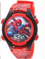 Spiderman Multicolored Digital Glowing Light Wrist Watch for Boys and Girls Spider-Man Digital Glow and Disco light ,12 second Glowing LED light Watch Product Characters Dispatched as per Availability Band Material: Silicon 3 Button : 1 for glowing led an. 