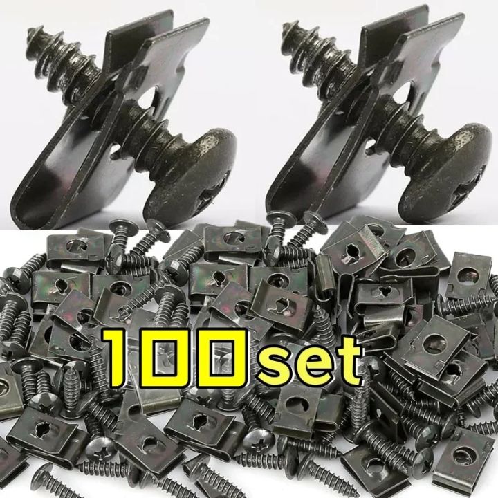 M4%20M5%20Motorcycle%20Car%20Scooter%20ATV%20Moped%20Ebike%20Plastic%20Cover%20Metal%20RetainerSelf-tapping%20Screw%20and%20Clips%204.2mm%204.8mm%20-%20Image%203