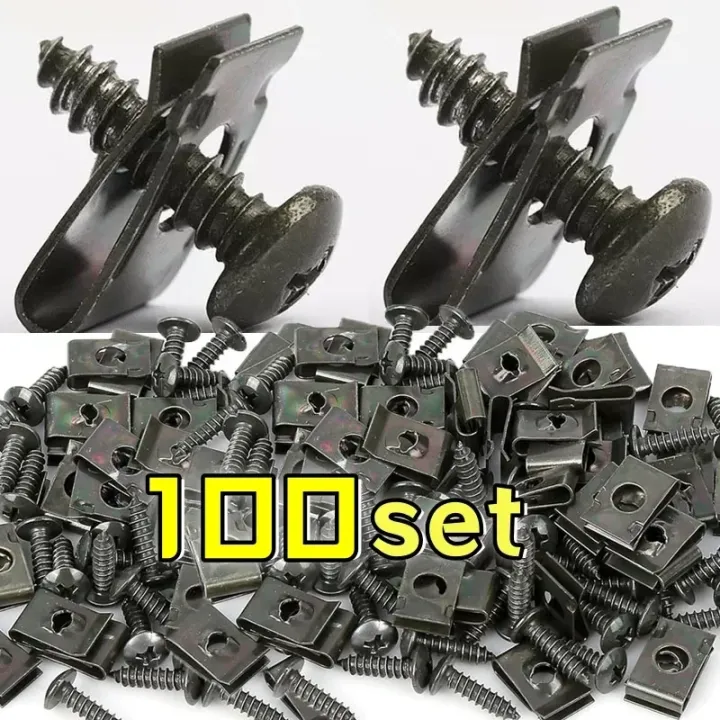 M4%20M5%20Motorcycle%20Car%20Scooter%20ATV%20Moped%20Ebike%20Plastic%20Cover%20Metal%20RetainerSelf-tapping%20Screw%20and%20Clips%204.2mm%204.8mm%20-%20Image%203
