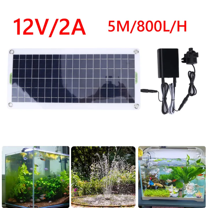30W%20800L/H%20DC%2018V%20Low%20Noise%20Brushless%20Solar%20Water%20Pump%20Set%20for%20Garden%20Pool%20Pond%20Bird%20Bath%20Outdoor%20Waterfall%20Fountain%20Decoration%20-%20Image%202