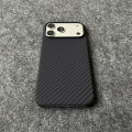 Shockproof Frameless Carbon Fiber Hard Phone Case for IPhone Air 17 16 15 14 Plus 13 12 11 Pro Max Leather Protective  Cover. 