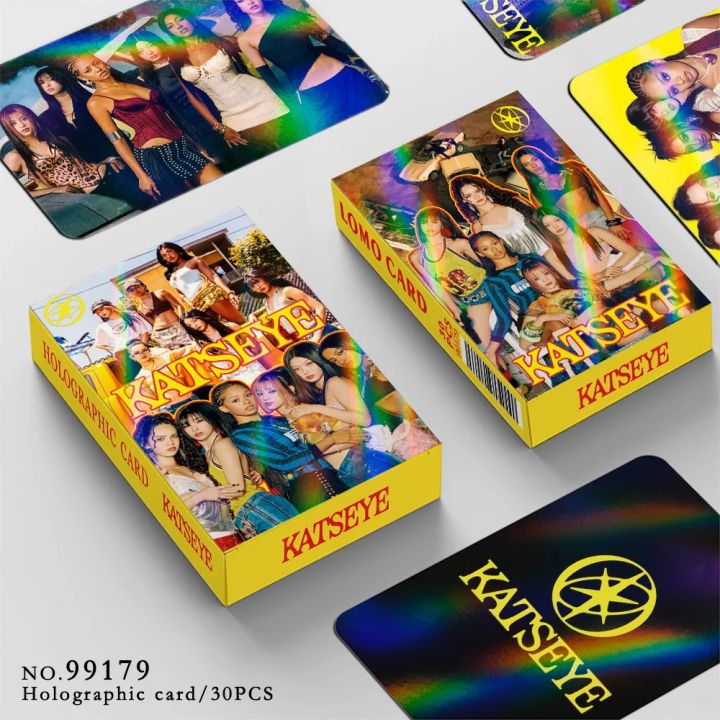 30Pcs/Set Kpop Idol KATSEYE New Series HD Printd Photocards MANON SOPHIA DANIELA LARA MEGAN YOONCHAE Laser Lomo Cards Fans Gifts
