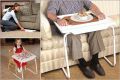 Table Mate II - Folding Dinner Table, Couch Trays for Eating Snack Food, Stowaway Laptop Stand, Portable Bed Adjustable. 
