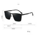 New Men's Business Polarized Sunglasses Metal Square Frame Fashion Sunglasses 5152.