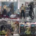 NECA Alien Vs Predator Action Figure Aliens vs Predator Grid Alien Xenomorph Translucent Model Toys 2pcs Desktop Collection Gift. 