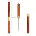 Portable Stainless Steel Ice Picks Wooden Handle Kitchen Home Bars Bartender Picnics Wood Pick Tool Tea Knife Needle Puer Cone.