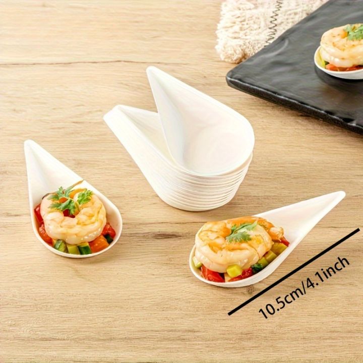50%20Pcs%20Dessert%20Plate%20High-quality%20Trays%20Serving%20Home%20Plates%20Water%20Drop%20Disposable%20Fruit%20Dinner%20Dishes%20Paper%20-%20Image%203