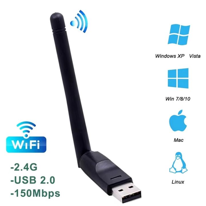 150Mbps Mini USB WiFi Adapter MT7601 RTL8188 Wireless Network Card Wifi ...