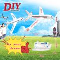 49CM Children's Hand-Thrown EPP Foam Glide Model Toy Outdoor Throwing Assembled Passenger Plane Stickers.