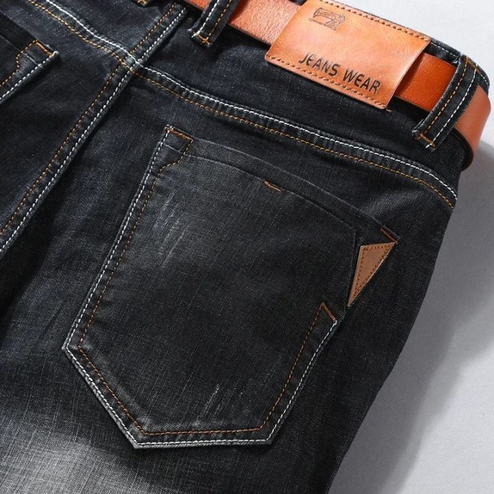 2024%20Summer%20New%20Denim%20Shorts%20Black%20and%20Blue%20Men's%20Clothing%20Stretch%20Straight%20Slim%20Fit%20Casual%20Short%20Jeans%20Men's%20Brand%20Clothing%20-%20Image%206