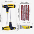 Tire Repair Kit Emergency Tyre Puncture Plug Tool Set with Repair Glue &  Strips for Car Motorcycle Bicycle. 