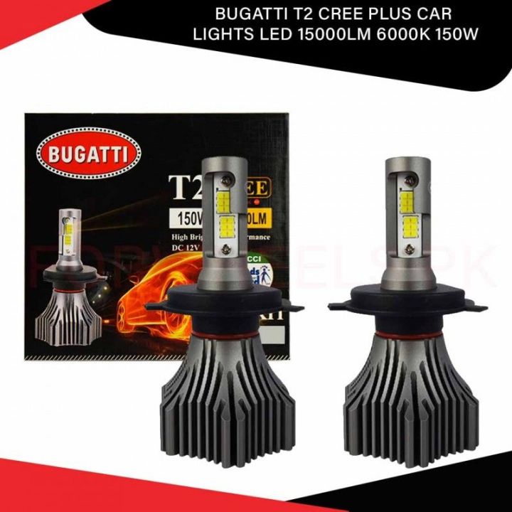 BUGATTI T2 CREE PLUS LED H4 15000LM 6000K 150W (12 MONTH WARRANTY) - CAR BEST LED - UNIVERSAL CAR LED 150W