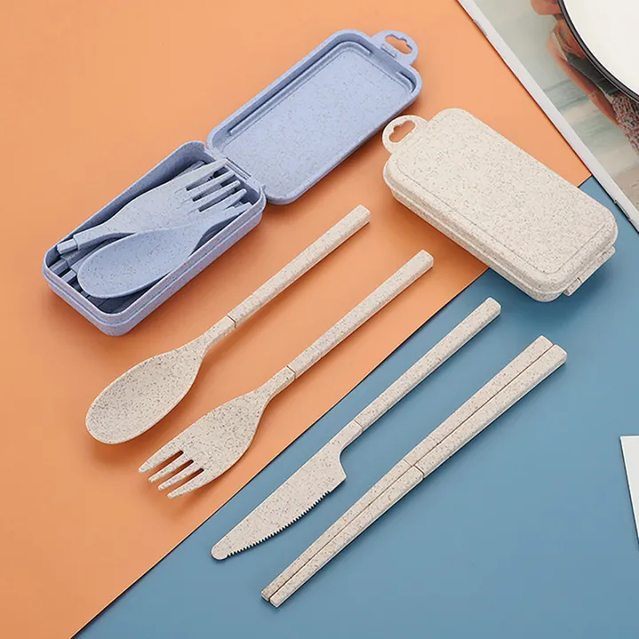 Portable%20Wheat%20Straw%20Fork%20Cutlery%20Set%20Foldable%20Folding%20Chopsticks%20Cutlery%20Set%20With%20Box%20Travel%20Kitchen%20Accessories%20-%20Image%202