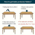 Transparent Square Plastic Tablecloth Protective Sleeve, Waterproof and Oil Proof PEVA Tablecloth. 