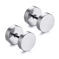 1Pair Stainless Steel Round Circle Stud Earrings For Men Women Not Fade Ear Rings Jewelry. 