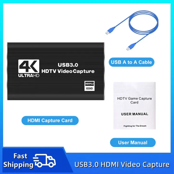 TABLLYUGE%204K%20USB%203.0%20HDTV%20Video%20Capture%20Card%20HDMI-compatible%20Video%20Recorder%20Grabber%20For%20PC%20PS4%20OBS%20Game%20Recording%20Game%20Audio%20Mic%20-%20Image%207