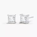 Classic Men's Earrings, Silver Square Stud Earrings For Men, Simple CZ Earrings, Men's Jewelry, Men's Gift, Gift For Boyfriend Husband Him. 