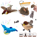Funny Plush Mice Cat Toy Simulation Mouse Kitten Toy Bite-resistant Automatic Chirping Interactive Cat Chew Toy Interactive Cat.