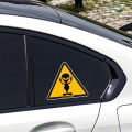 Victory Alien Sticker Paper Flower Area 51 Logo Triangle Warning Sign Reflective Car Sticker Trendy Graffiti Sticker. 