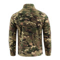 Outdoor Camouflage Fleece Jacket Double-Sided Shake Fleece Cardigan Tactical Jacket Warm Mountaineering Suit.