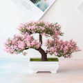 Artificial Plants Bonsai Small Tree Flowers Potted Ornaments Pot Fake Plant For Hotel Home Room Table Decoration Garden Decor. 