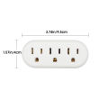 3-Outlet Wall Tap Adapter - 1 to 3 Grounded Outlet Extender, 3-Prong Multi Plug Splitter for Cruise, Home, Office and Dorm. 