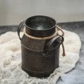 Retro Old Tin Flower Bucket Furnishings Props Garden European Milk Jug Single Plant Pot Vase Decoration Ornaments Home Decor home decoration item. 